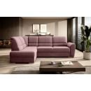 Eltap Siber Velvetmat Corner Pull-Out Sofa 186x270x93cm, Pink (CO-SIB-LT-24VE)