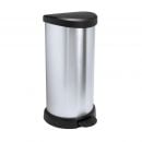 Curver pedal bin metalized Deco Bin 40L, 30.9x34.9x69.7cm, silver (0802150582)