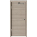 Стандартный комплект дверей Dora X с фанерованием - коробка, замок, петли, графитовый дуб, стекло 600x2000 мм