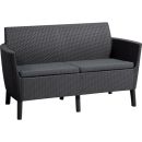 Dārza Dīvāns Keter divvietīgs Salemo 2 Seater Sofa 133x67x76cm, pelēks (29209038939)