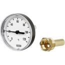 Биметаллический термометр Wika D80мм 1/2" L60мм 0-120 °C (14102023)