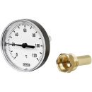 Биметаллический термометр Wika D80 мм 1/2" L100 мм 0-120 °C (14102021)