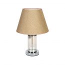 Kappa Table Lamp, H40cm, D30cm Shade, Metal/Glass Base, Beige (84916)