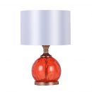 Настольная лампа Luxo H45см, E27, 60Вт, стекло, красно-белая (86854)