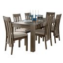 Комплект для столовой Home4You Rotterdam, Стол + 6 стульев, 165x90x75 см, Натуральный (K26901)