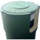 Rotons PM 500 polyethylene water meter pit with a hinged lid, for green zone 991204