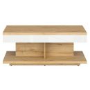 Black Red White Erla Coffee Table, 110x60x60cm, White, Oak (S426-LAW/110-DMV/BI)