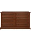 Black Red White Kent Chest of Drawers, 153.5x45x90.5cm, Oak