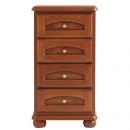 Black Red White Bavaria Chest of Drawers, 60x45.5x109.5cm, Oak