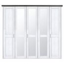 Black Red White Luca Wardrobe, 241x61.5x212.5cm, White (L30-SZF5D-MSJ/SOL)