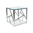 Signal Escada Glass Coffee Table, 55x55x55cm, Transparent (ESCADABS)