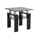 Signal Lisa Glass Coffee Table, 60x60x55cm, Black (LISADCLH1)