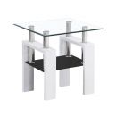 Signal Lisa Glass Coffee Table, 60x60x55cm, White (LISADVH1)