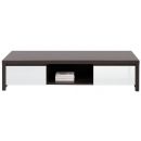 Black Red White Kaspian TV stand, 143x40.5x33.5cm, White, Brown (S128-RTV2S-WE/BIP)