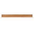Black Red White Rovika Wall Mounted Shelf, 22x152.5x16cm, White, Oak (S458-POL/150-BIP/DNA)