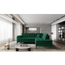 Eltap Lanvin Lux Corner Pull-Out Sofa 210x260x93cm, Green (CO-LAN-RT-35LU)