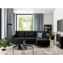 Eltap Roxi Savoy Corner Pull-Out Sofa 165x240x90cm, Black (CO-ROX-U-10SAV)