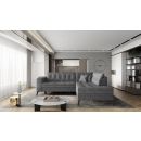 Eltap Lanvin Corner Pull-Out Sofa 210x260x93cm, Grey (CO-LAN-RT-06LE)