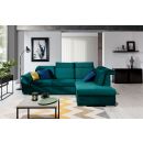 Eltap Loreto Kronos Corner Pull-Out Sofa 60x260x102cm, Green (Lor_85)