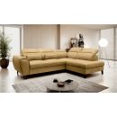 Eltap Noble Cloud Corner Pull-Out Sofa 201x255x100cm, Yellow (CO-NOB-RT-45NU)