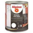 Алкидная краска для дверей и окон Alpina белая глянцевая