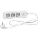 Schneider Electric ST9431W Extension Cord with Grounding and Switch 3-Way, 1.5m, White