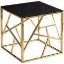 Signal Escada B II Coffee Table, 55x55x55cm Black, Gold (ESCADABCZMAZL)