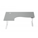 Electric Height Adjustable Desk 175x120cm White/Graphite Grey (28-0565-12)