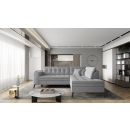 Eltap Lanvin Cloud Corner Pull-Out Sofa 210x260x93cm, Grey (CO-LAN-RT-03NU)