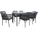 Home4You Hela Furniture Set, Table + 6 Chairs, Grey (K211893)