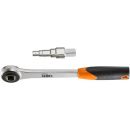 Инструмент для зажима Neo Tools (трещотка) 12-22 мм оранжевый/серый (6002060)