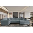 Eltap Montez Savoi Corner Pull-Out Sofa 180x340x93cm, Blue (CO-MON-RT-100SA)