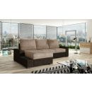 Eltap Black Dora/ Dora Corner Pull-Out Sofa 165x245x90cm, Brown (Ng11)