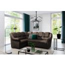 Eltap Lord II Dora Corner Pull-Out Sofa 190x243x105cm, Brown (LII_089)