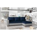 Eltap Newark Kronos/Paros Corner Pull-Out Sofa 57x237x90cm, Blue (Na22)