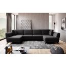 Eltap Larco Vero Corner Pull-Out Sofa 191x362x90cm, Black (CO-LA-10VER)