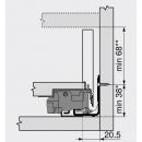 Blum myLegrabox M Drawer, 500mm, Carbon/Grey (53.50.05.23)