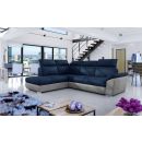 Eltap Loreto Monolith/Monolith Corner Pull-Out Sofa 60x260x102cm, Blue (Lor_53)