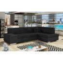 Eltap Fabio Sawana/Soft Corner Pull-Out Sofa 167x268x73cm, Black (F53)