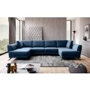 Eltap Larco Lukso Corner Pull-Out Sofa 191x362x90cm, Blue (CO-LA-40LU)