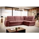 Eltap Sado Lux Corner Pull-Out Sofa 192x272x95cm, Pink (CO-SAD-RT-24LU)