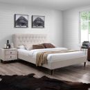 Home4You Emilia Single Bed 90x200cm, With Mattress, Beige (K288023)