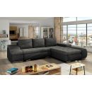 Stūra Dīvāns Izvelkams Eltap Ontario Berlin/Soft 53x296x88cm, Pelēks (Ot15)