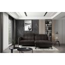 Eltap Lorelle MatVelvet Corner Pull-Out Sofa 160x225x105cm, Brown (Lore_08)