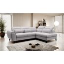 Eltap Noble Gojo Corner Pull-Out Sofa 201x255x100cm, Grey (CO-NOB-RT-04GO)