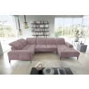 Eltap Neviro Loco Corner Sofa 201x350x77cm, Pink (CO-NEV-LT-24LO)