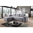 Eltap Solar Corner Pull-Out Sofa 204x302x95cm, Grey (CO-SILL-LT-80SOL)