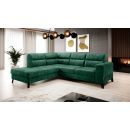 Eltap Cassara Cloud Corner Pull-Out Sofa 237x277x100cm, Green (CO-CAS-LT-35NU)