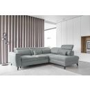 Eltap Noble Savoi Corner Pull-Out Sofa 201x255x100cm, Blue (CO-NOB-RT-100SAV)