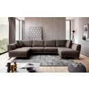 Eltap Larco Cloud Corner Pull-Out Sofa 191x362x90cm, Brown (CO-LA-22NU)